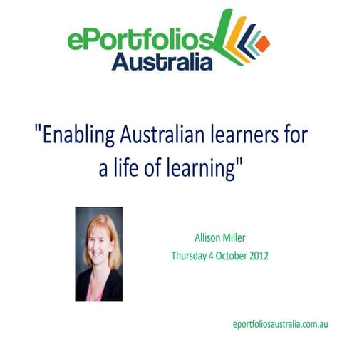 ePortfolios for Lifelong Learning - CRA - 041012