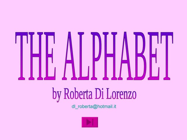 The ENGLISH ALPHABET for children