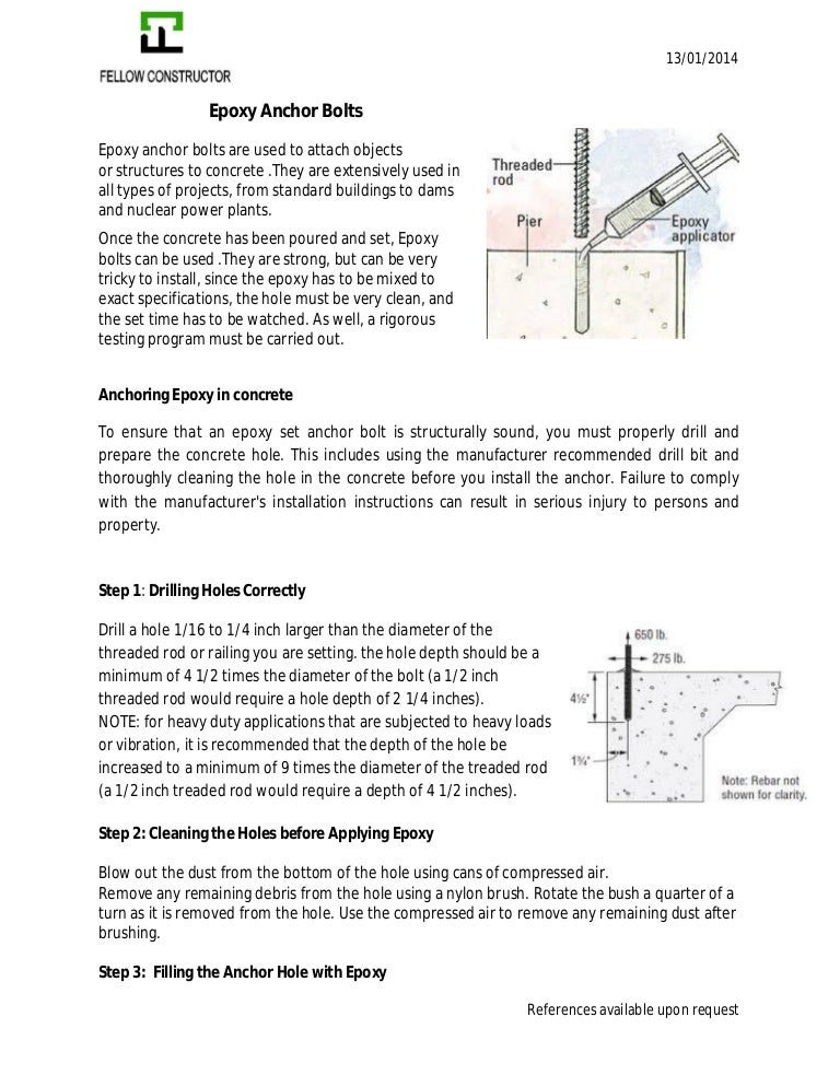 Epoxy used in construction