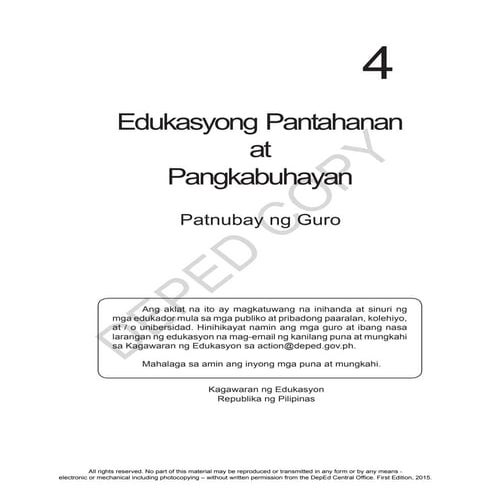 K TO 12 GRADE 4 TEACHER’S GUIDE IN EPP (Q1-Q4)