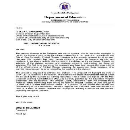 Epp tle-tvl project proposal