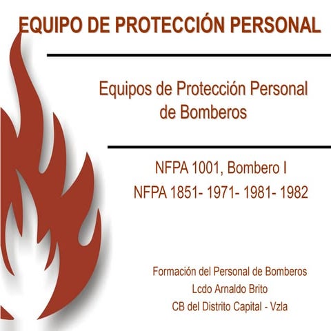EPP de Bomberos Actualización 2016