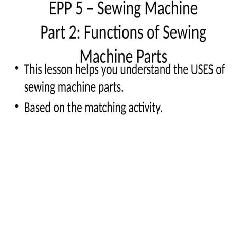 Sewing operator training manual | PDF