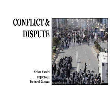 Conflict and Dispute