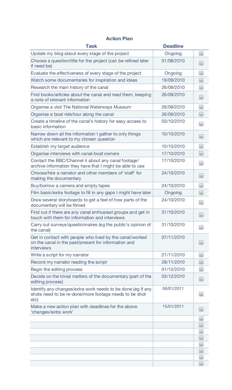 epq action plan research document template