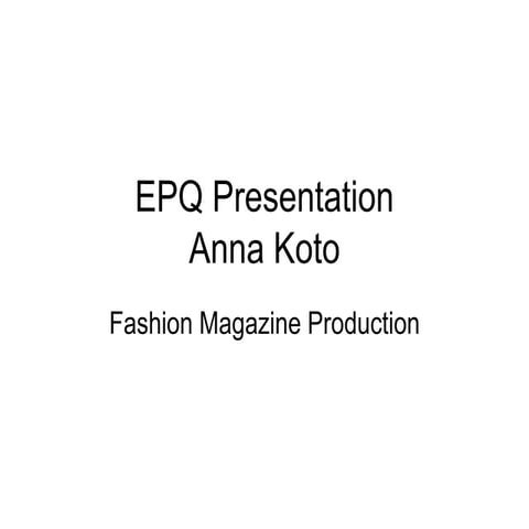 EPQ Presentation 