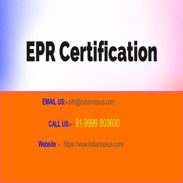 EPR Certification            in    Delhi
