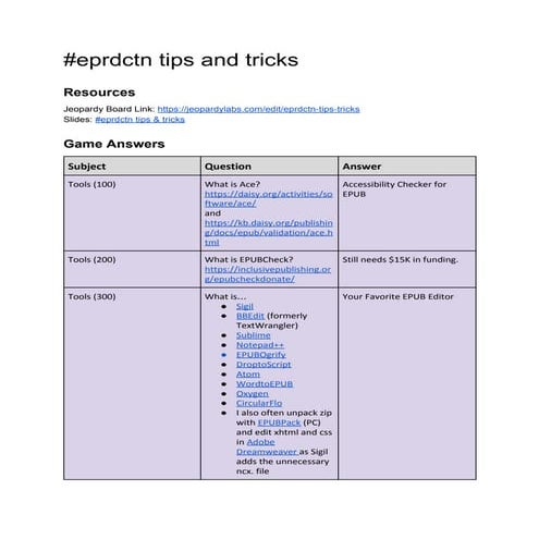 #eprdctn tools & tips round up