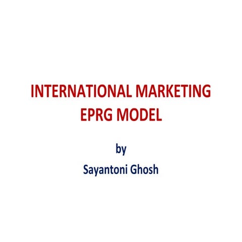ERPG Model (Economics) | PPTX