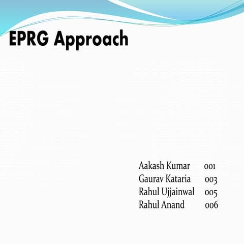 Ethnocentric, polycentric, regiocentric, geocentric model (EPRG) or EPG ...