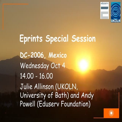 Eprints Special Session - DC-2006, Mexico