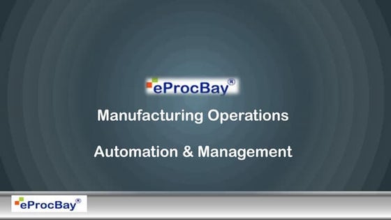 E procbay overview demo presentation