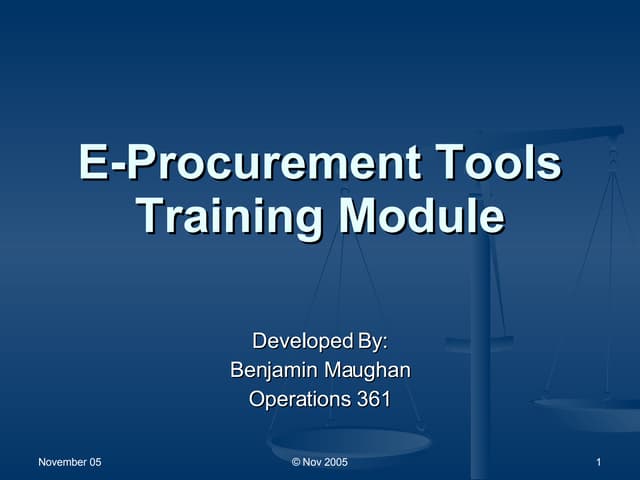 E Procurement