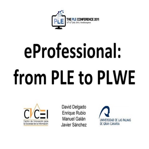 E-professional: from PLE to PLWE
