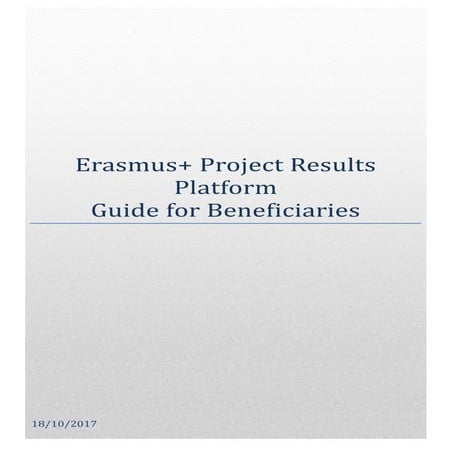 Erasmus+ Project Results Platform | PDF