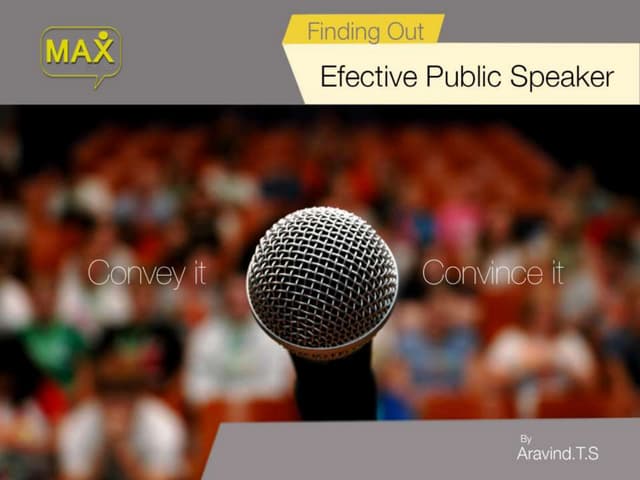 Effective Public Speaking 