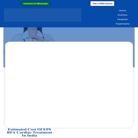 EPS & RFA Cardiac Treatment Cost in India: Affordable, Advanced Heart ...