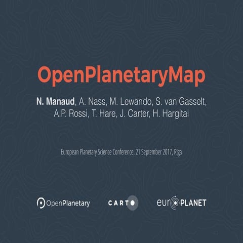 OpenPlanetaryMap talk at EPSC 2017