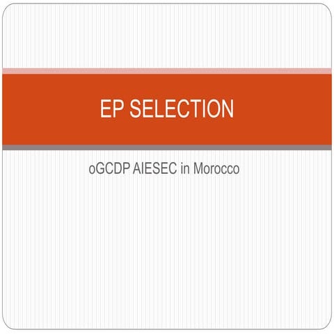 EP Selection - MEC AIESEC in MOROCCO 1415