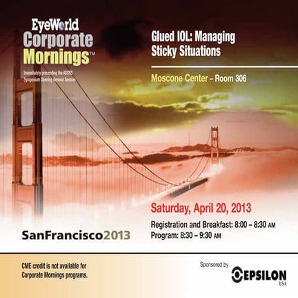 Eye World Glued IOL Symposium | PDF
