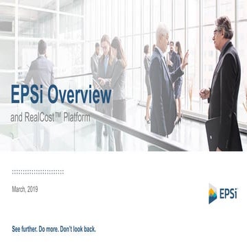 EPSi Overview & RealCost Platform Introduction
