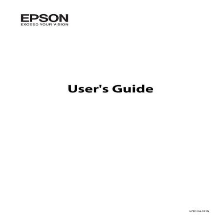Epson Printer User Manual