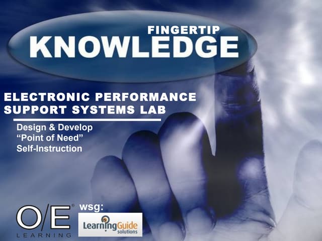 Electronic Performance Support Workshop