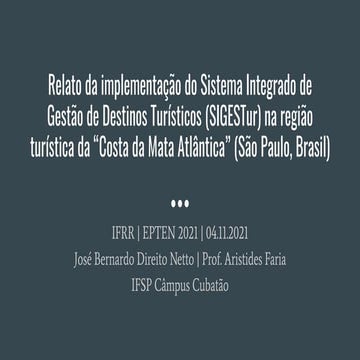 Apresentacao de trabalho no EPTEN 2021