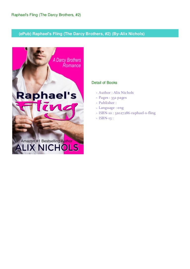 Epub Raphael S Fling The Darcy Brothers 2 By Alix Nichols Epub Raphael S Fling The Darcy Brothers 2 By Alix Nichols
