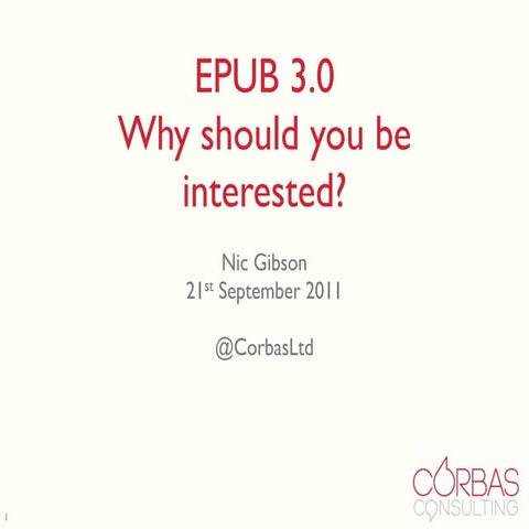 EPUB 3 (non technical summary)
