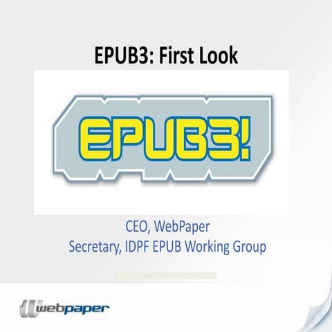 EPUB3 First Look