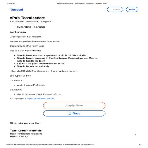 E pub teamleaders   hyderabad, telangana - indeed.co.in