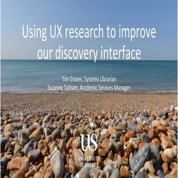 Using UX research to improve our discovery interface