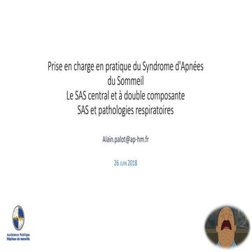"Prise en charge en pratique du Syndrome d'Apnées du Sommeil ...