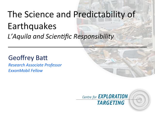 Earthquake Science and the L'Aquila Controversy