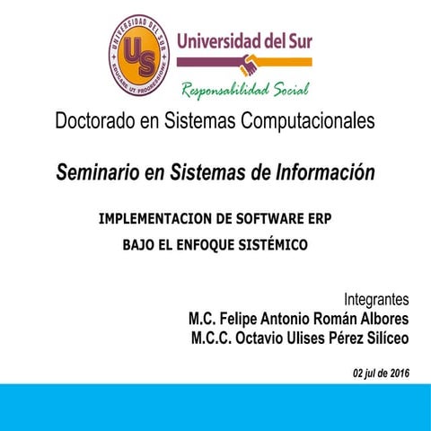 Erp implementacion sistemica