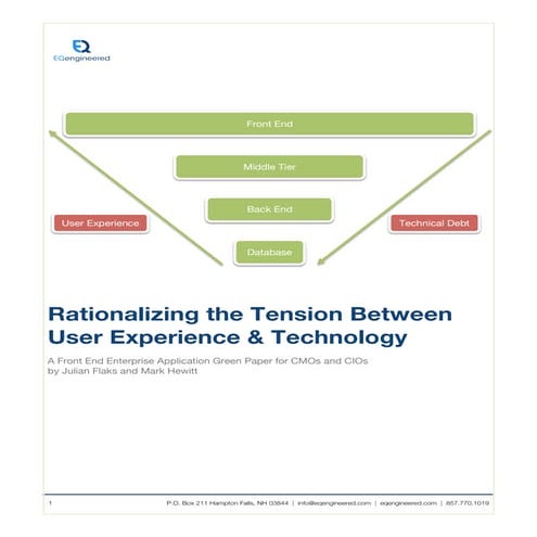 Rationalizing the Tension Between User Experience and Technology