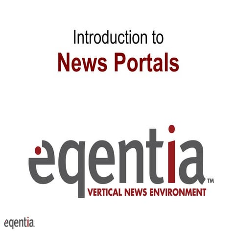 Eqentia Portal Tour
