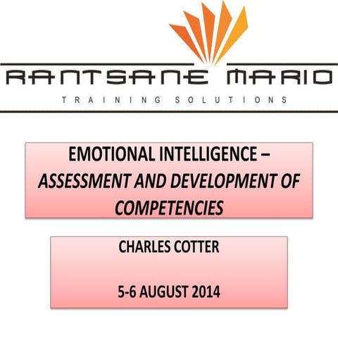 Emotional Intelligence - Assessing and Developing Competencies