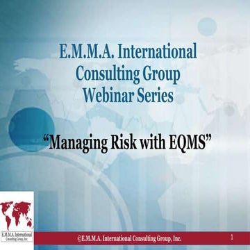 Managing Risk with EQMS | PPTX