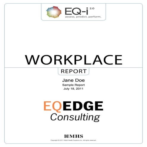 EQ-i Sample Workplace Report