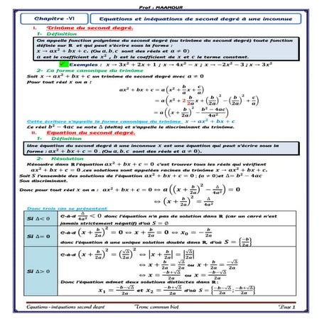 Eqt et inéqt 2 d | PDF