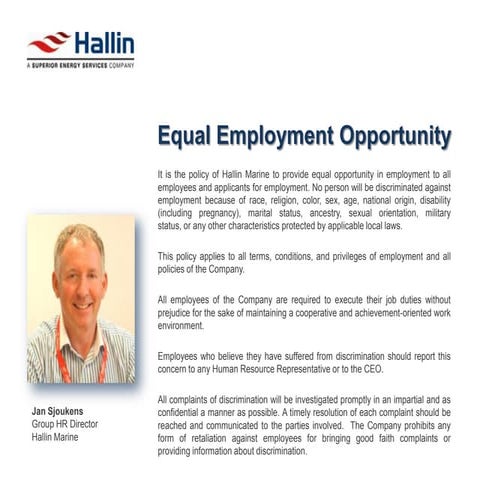Hallin Marine - Equal Employment Opportunity