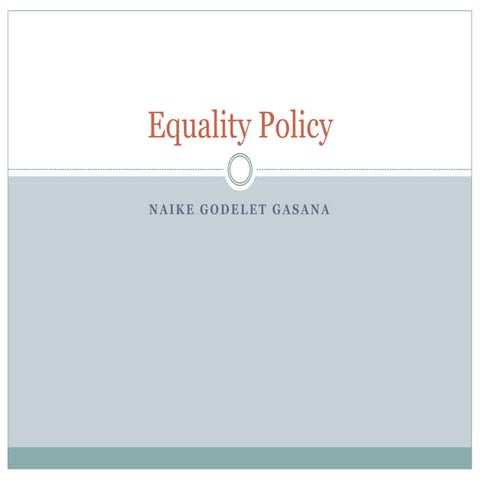 Equality policy   naike godelet gasana