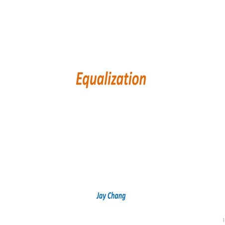 Equalization in digital communication