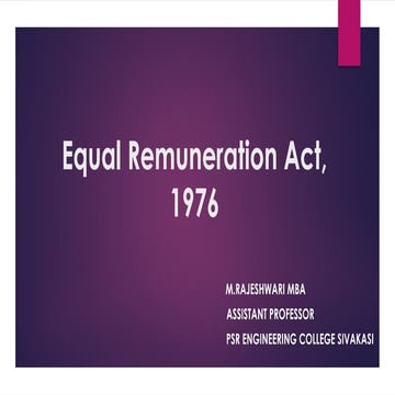 EQUAL REMUNERATION ACT AND ITS PROVISIONS.pptx