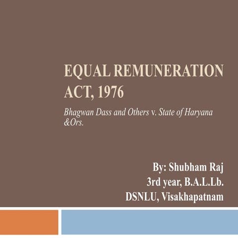 Equal Remuneration Act, 1976