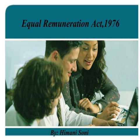 Equal remuneration act,1976