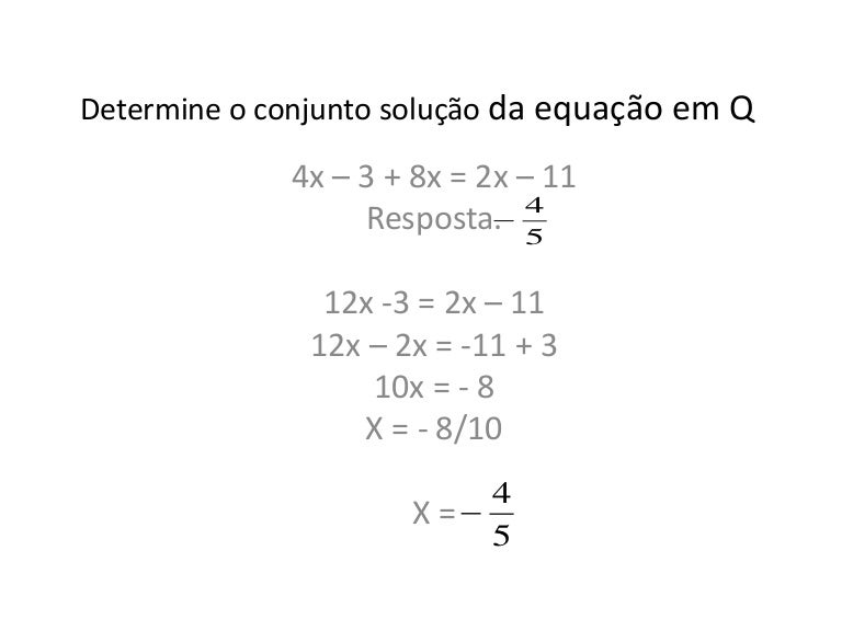 Contas De Equação Do 1 Grau Com Respostas