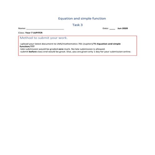 Equation and simple function task 3 | PDF